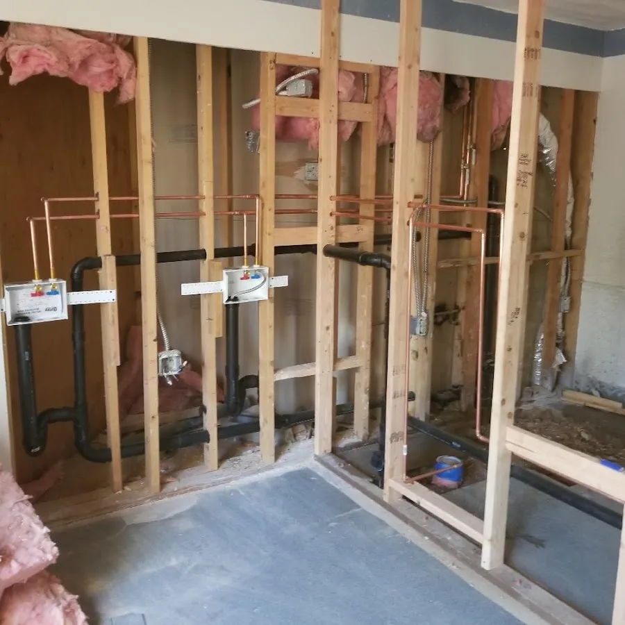 Copper pipe rough-in and plumbing installation in Ville Platte